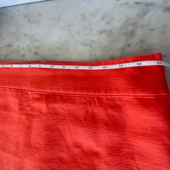 J. CREW Orange Double Serge Cotton Mini A Line Skirt 10 - Picture 12 of 13